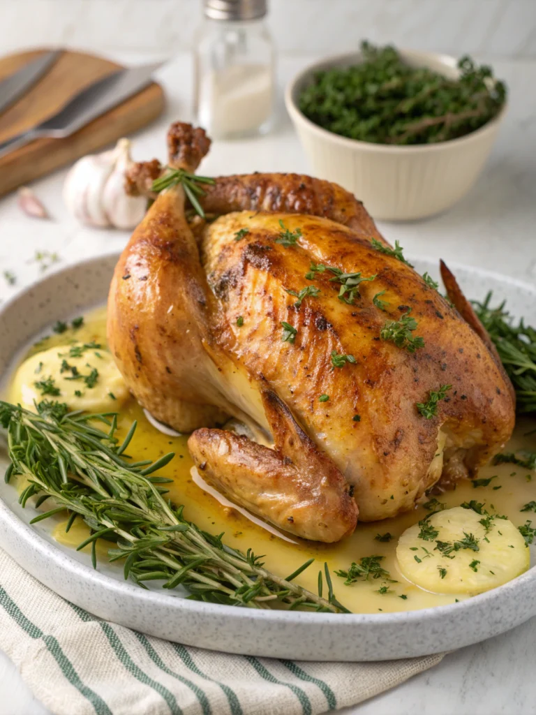 Roast Chicken with Garlic Butter & Herbs Roast Chicken with Garlic Butter & Herbs