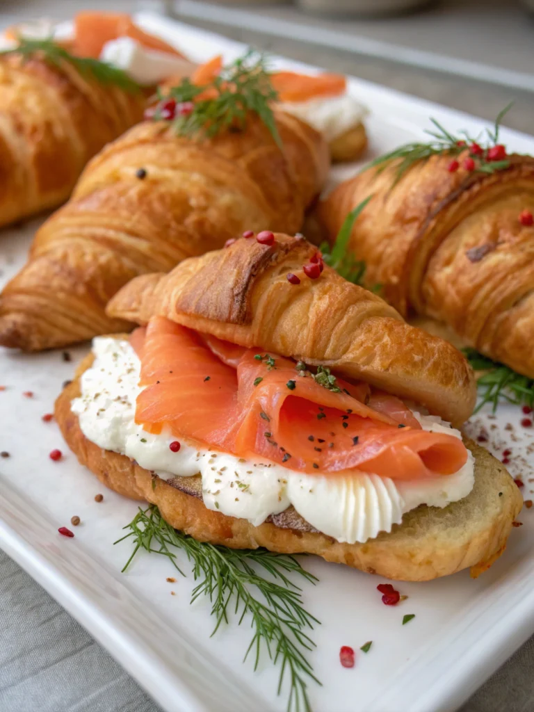 Smoked Salmon & Cream Cheese Croissants