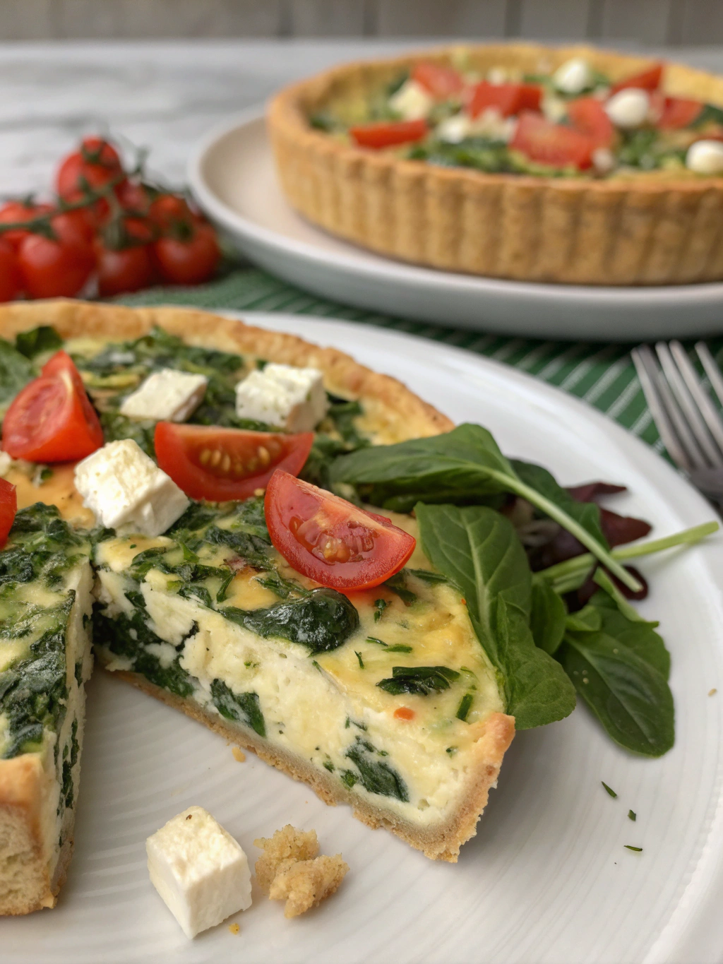 Spinach and Feta Quiche