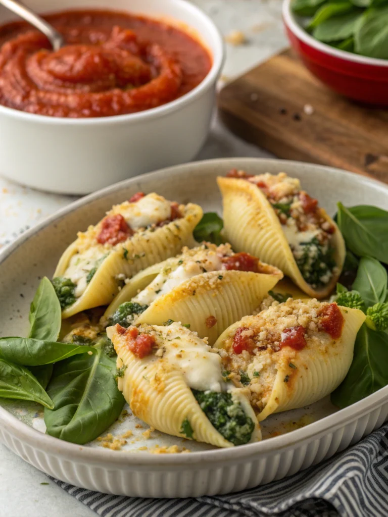 Spinach and Ricotta Stuffed Shells