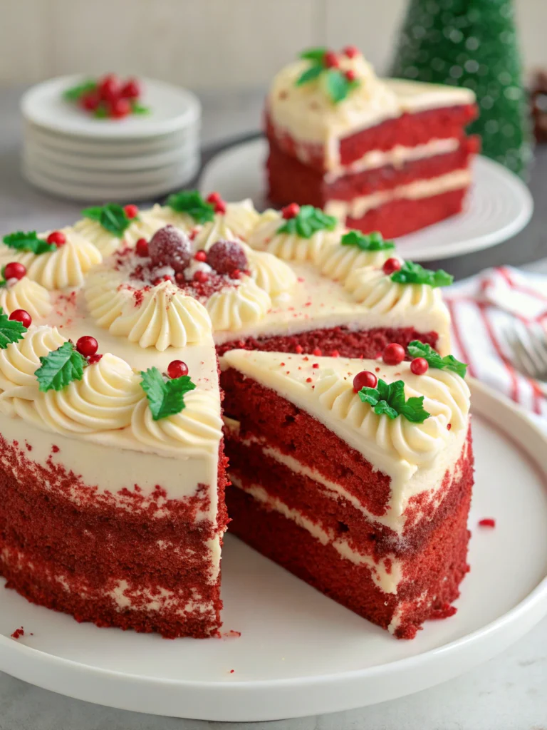 Red Velvet Christmas Cake