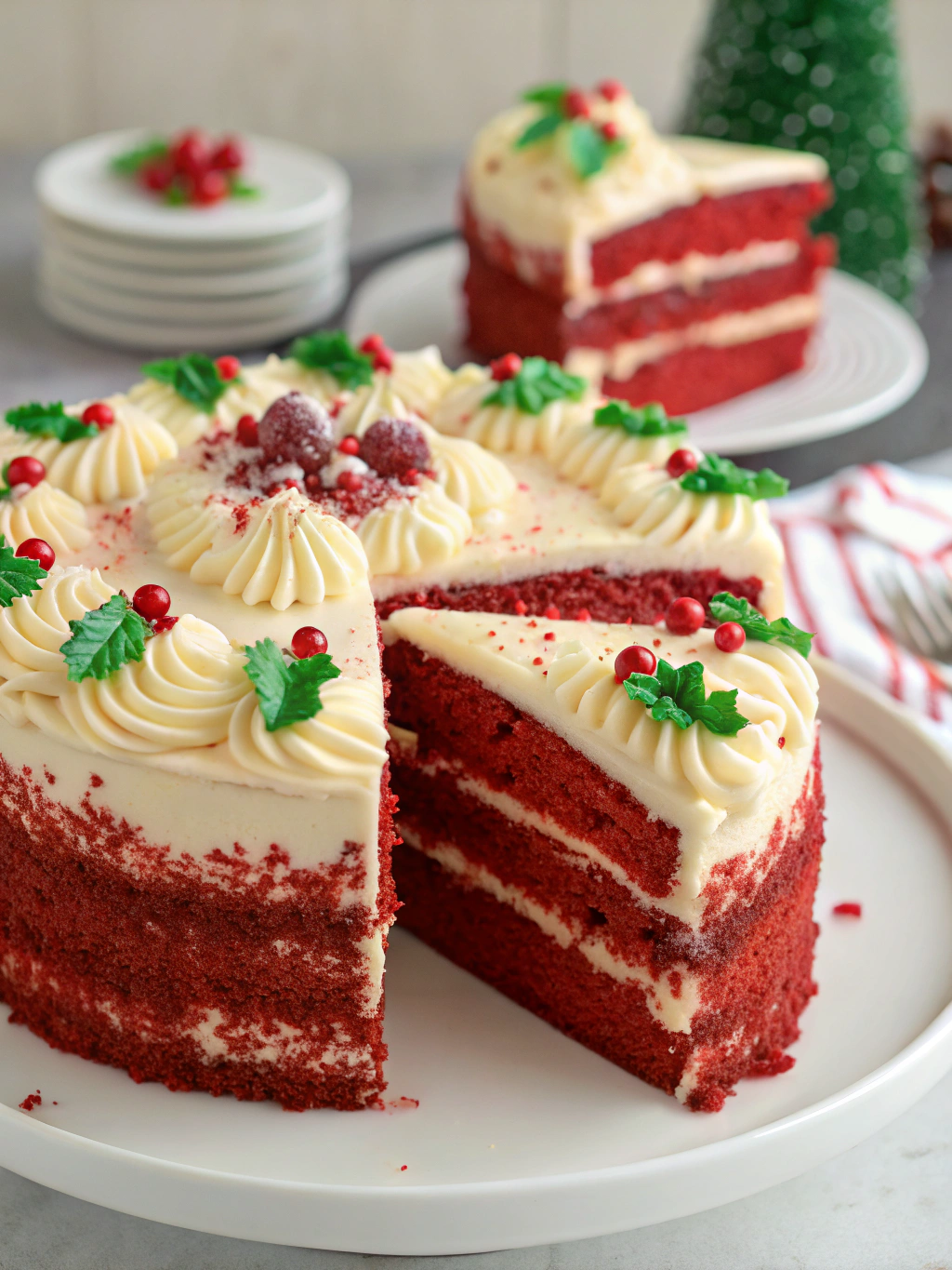 Red Velvet Christmas Cake