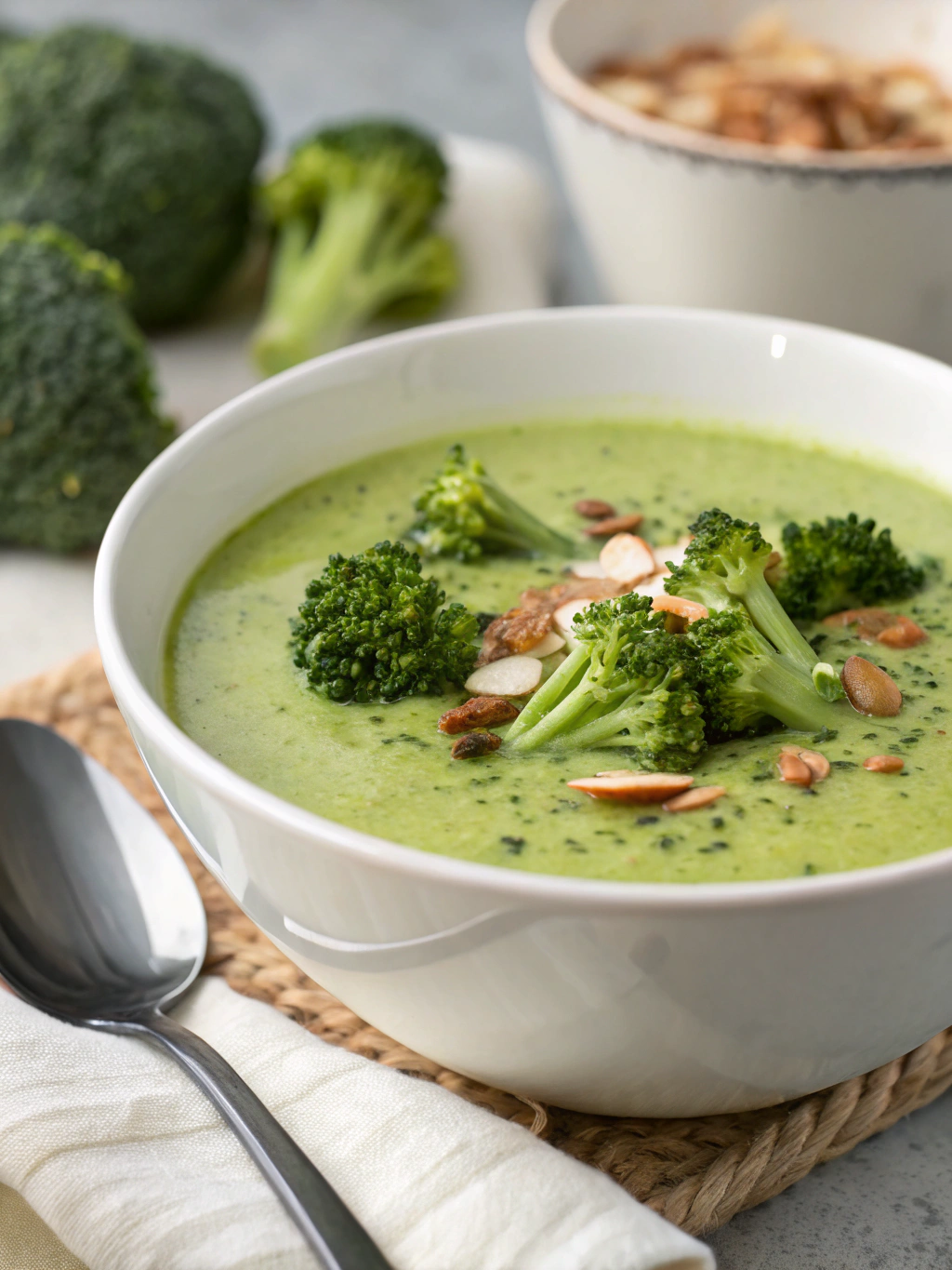 Broccoli Almond Cream Soup