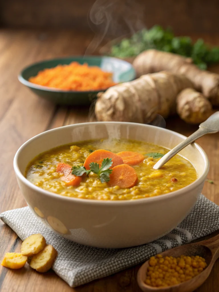 Ginger Turmeric Lentil Soup