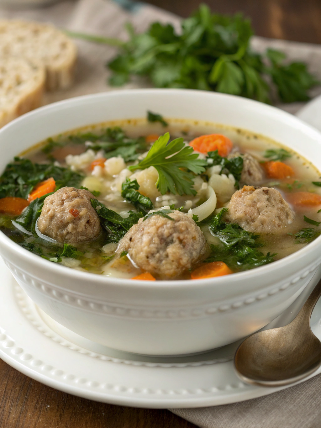 Italian Wedding Soup with Meatballs