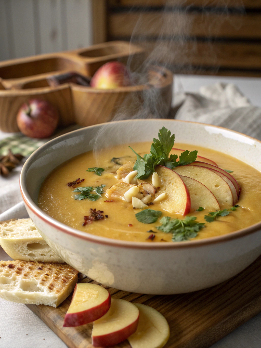 Roasted Parsnip & Apple Soup