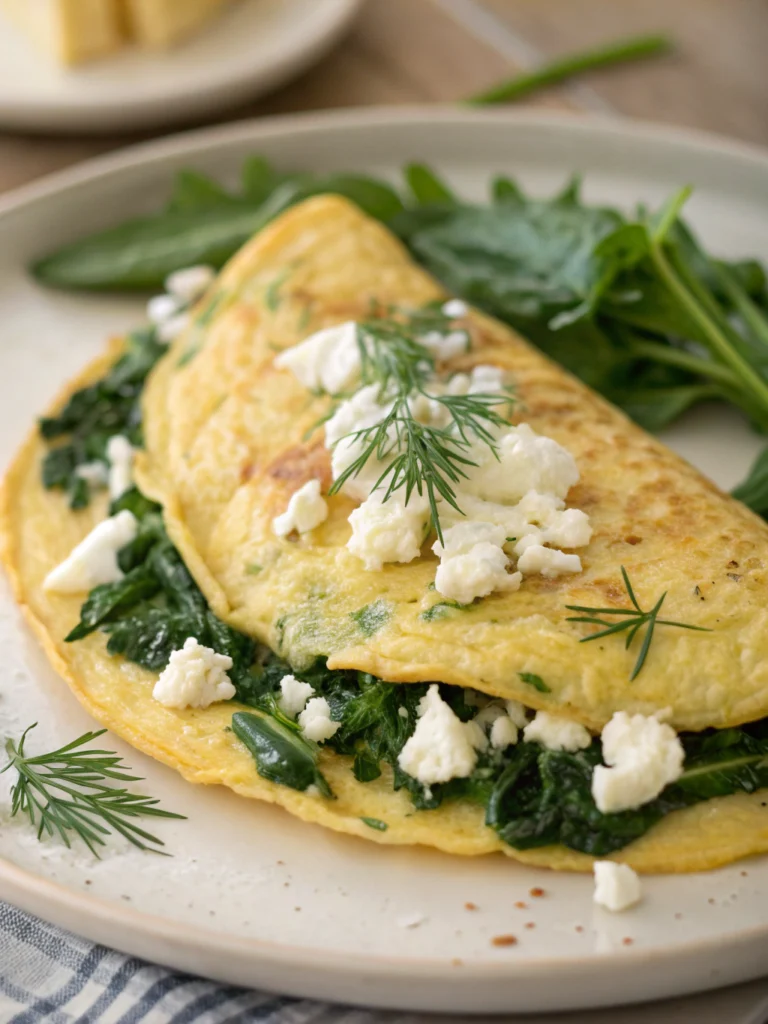 Thermomix Spinach Feta Omelette