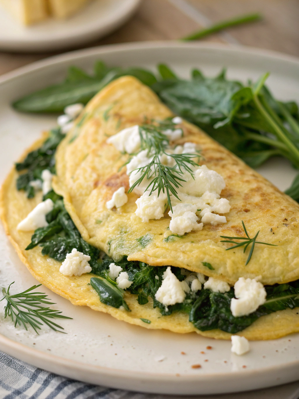 Thermomix Spinach Feta Omelette