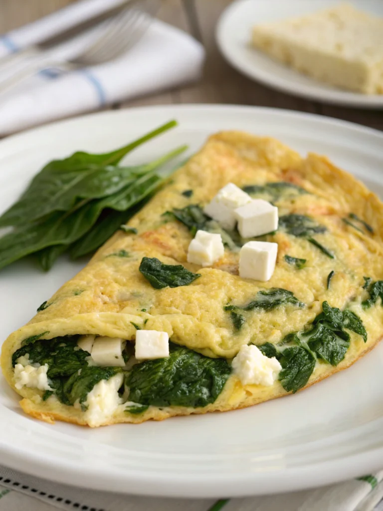 Thermomix Spinach Feta Omelette