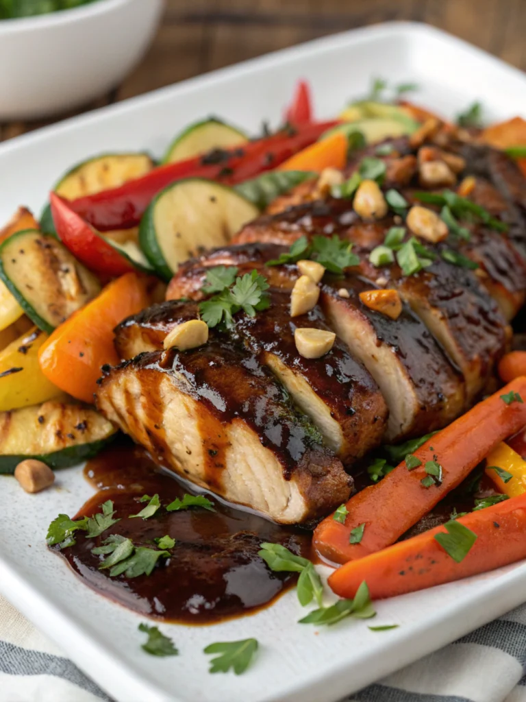 Balsamic Glazed Chicken with Roasted Vegetables