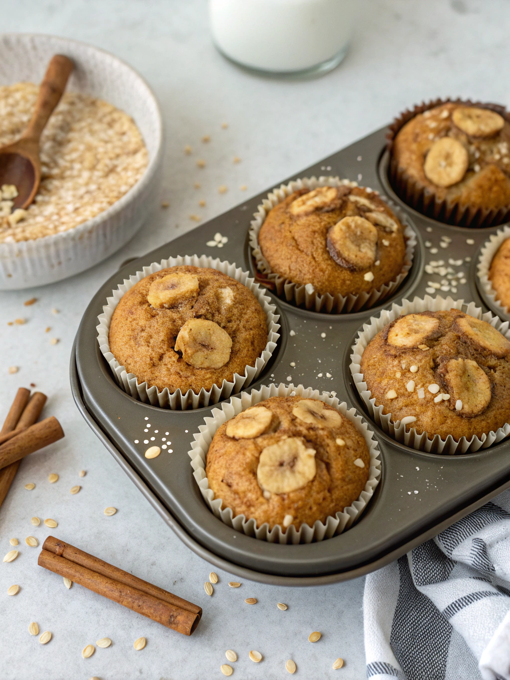 Thermomix Oatmeal Banana Muffins