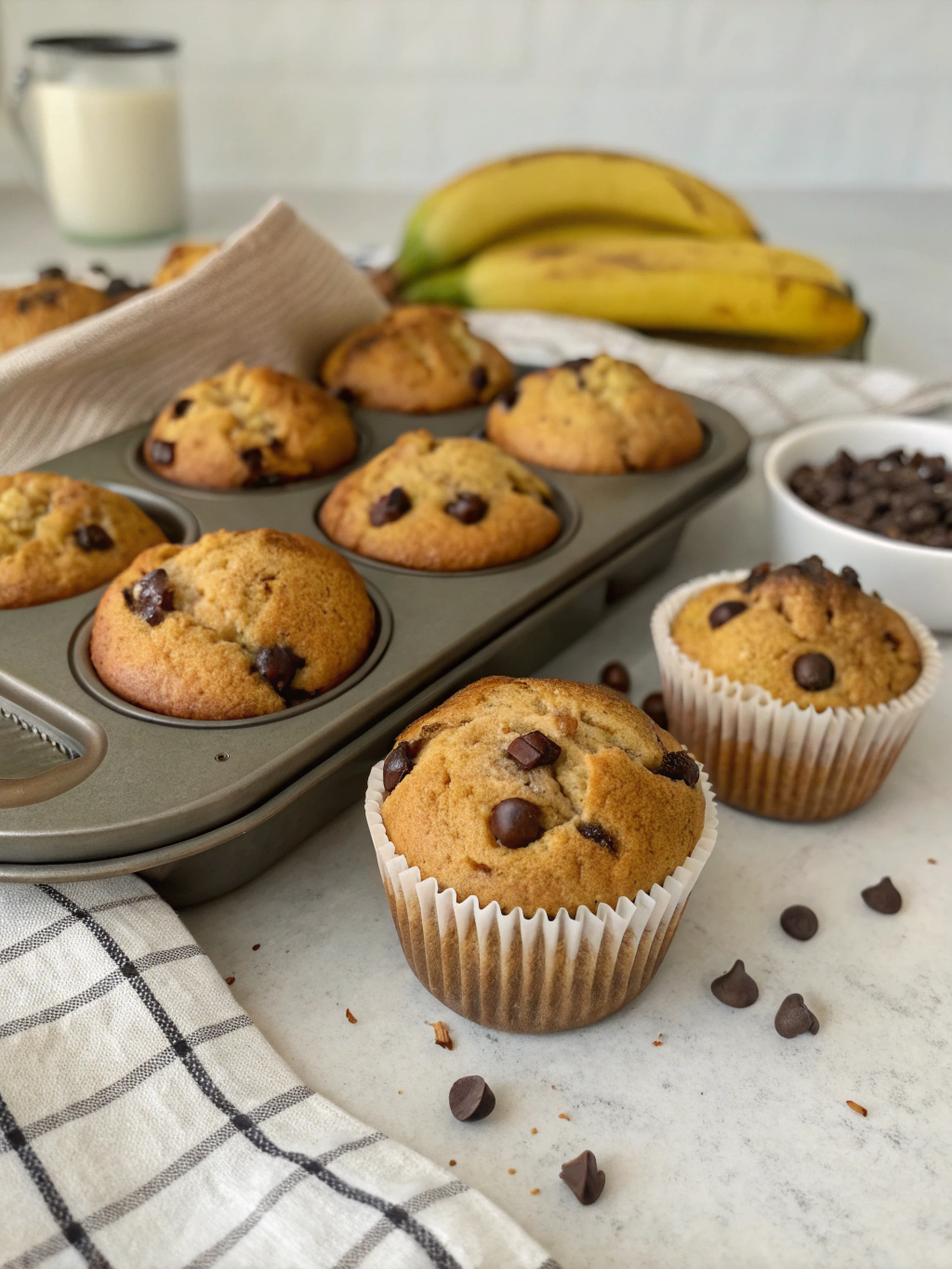 Thermomix Banana Choc Chip Muffins
