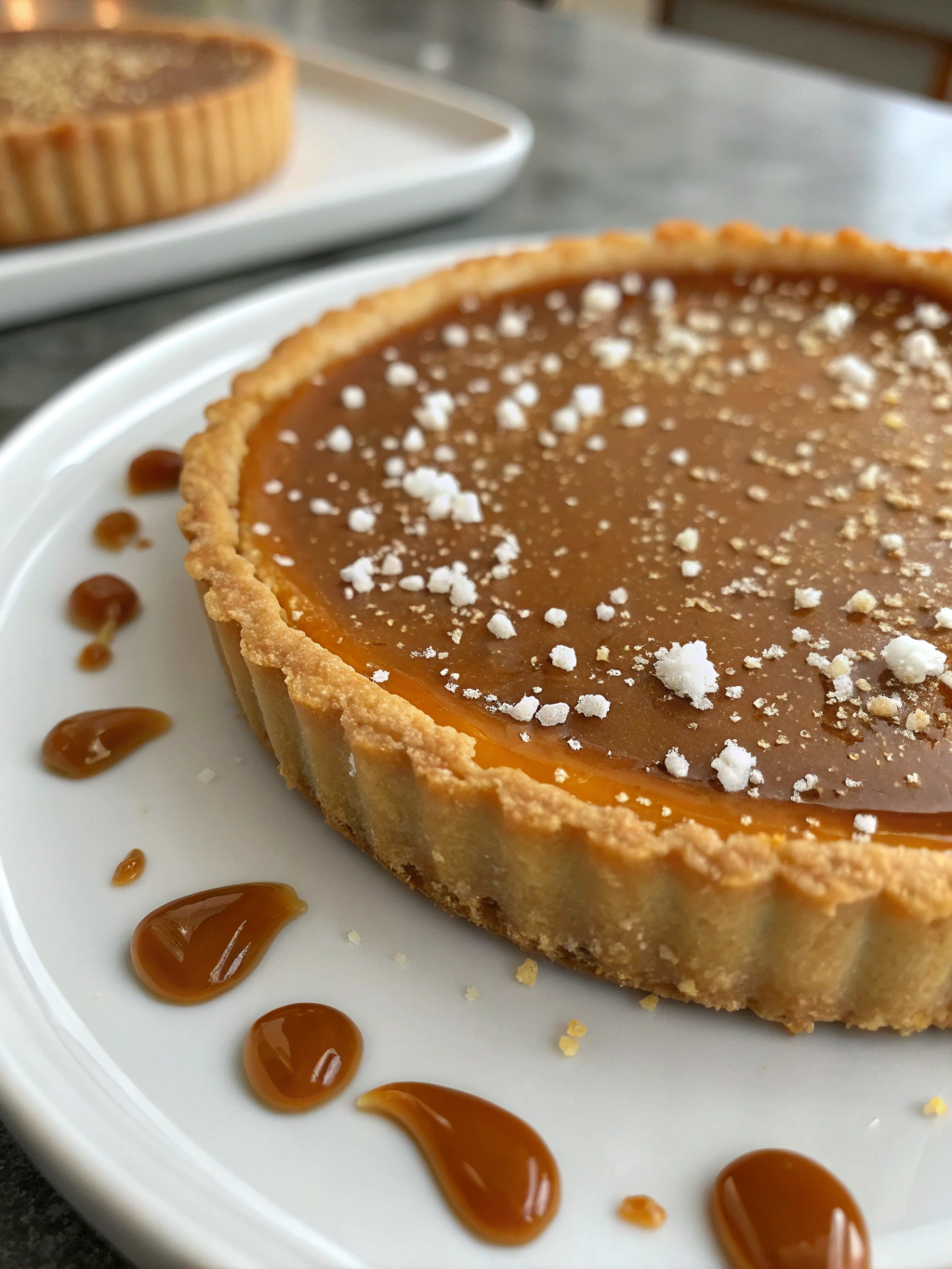 Salted Caramel Tart with Sea Salt Crunch