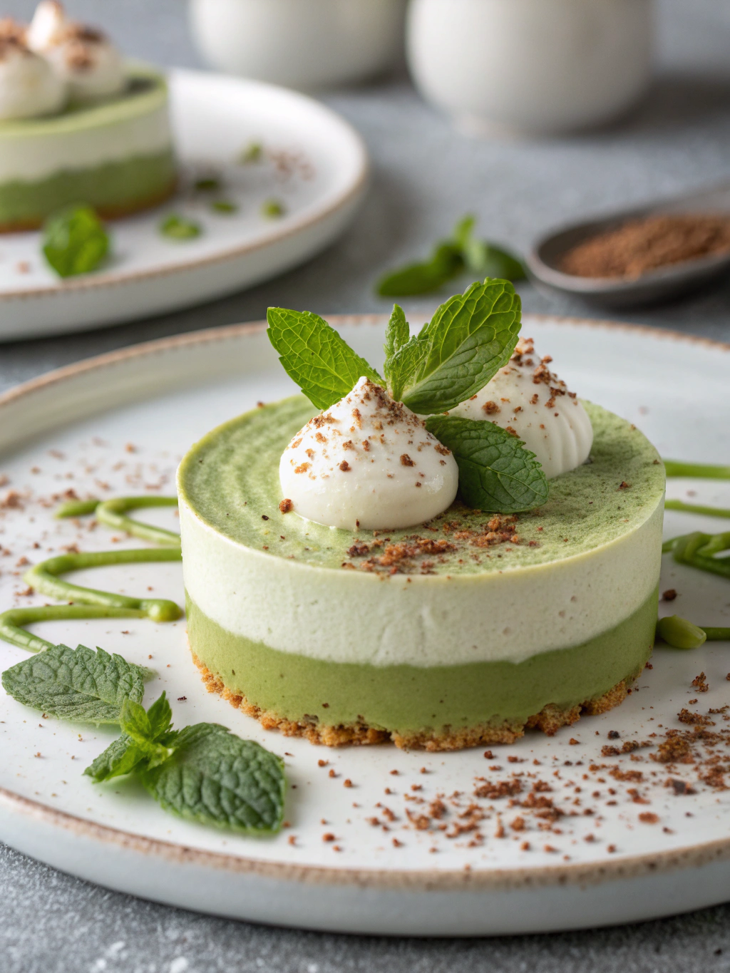 Matcha White Chocolate Mousse