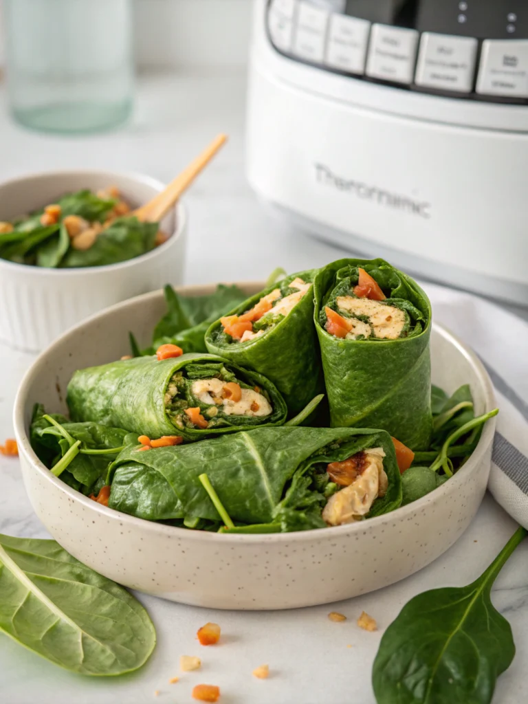 Thermomix Spinach Protein Wrap