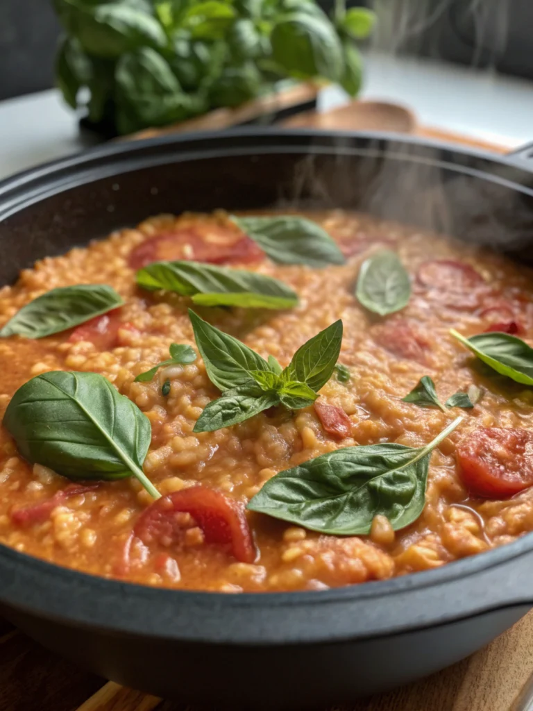 Thermomix Tomato Basil Risotto