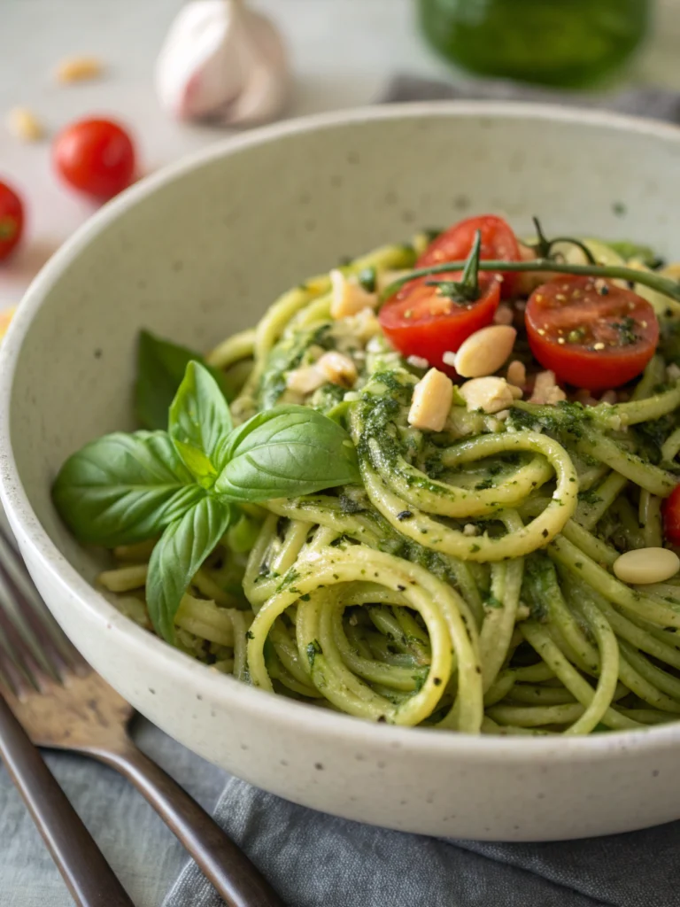 Thermomix Pesto Zucchini Noodles