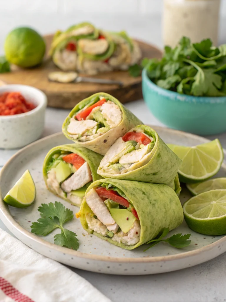 Thermomix Avocado Chicken Wraps