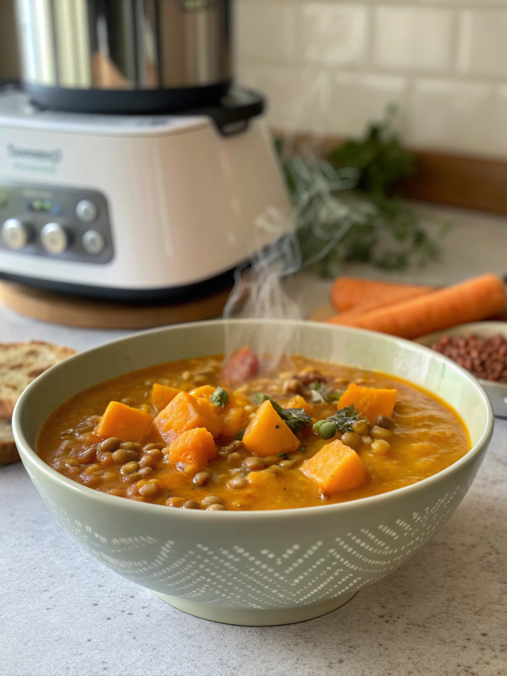 Thermomix Sweet Potato Lentil Soup