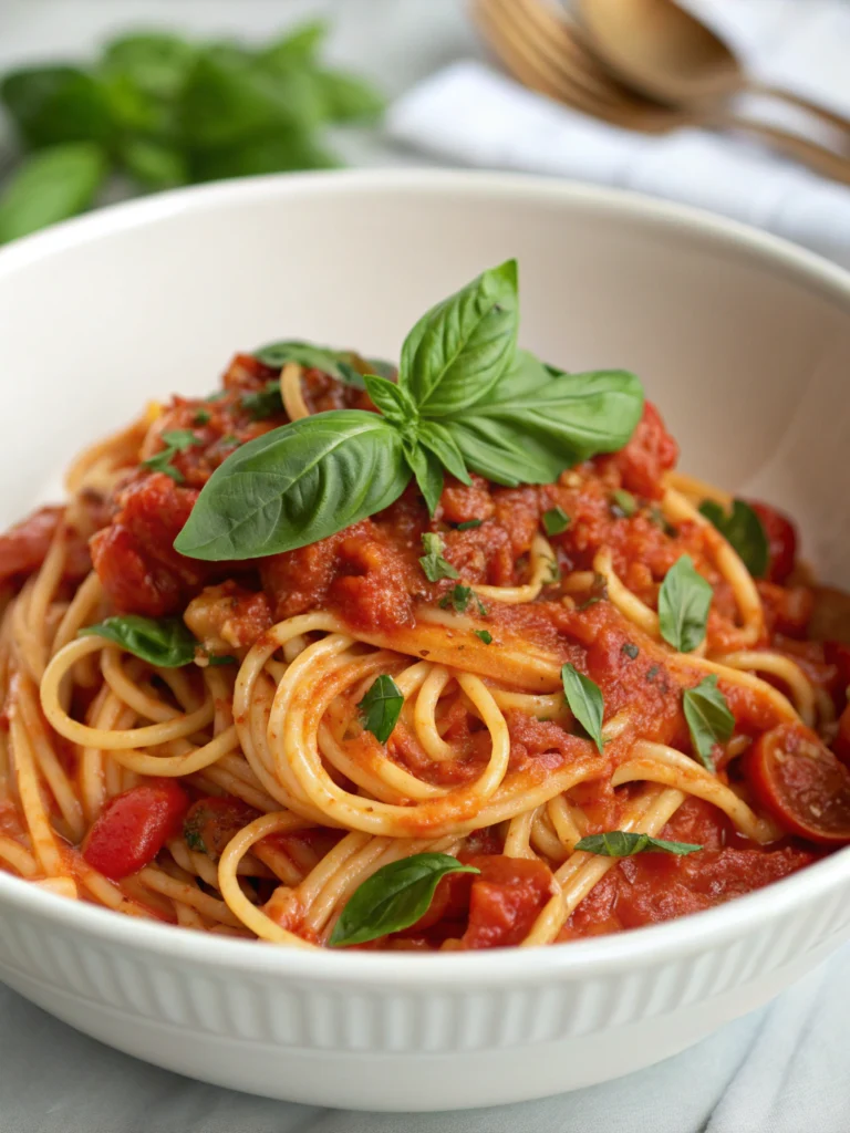 Thermomix Tomato Basil Pasta