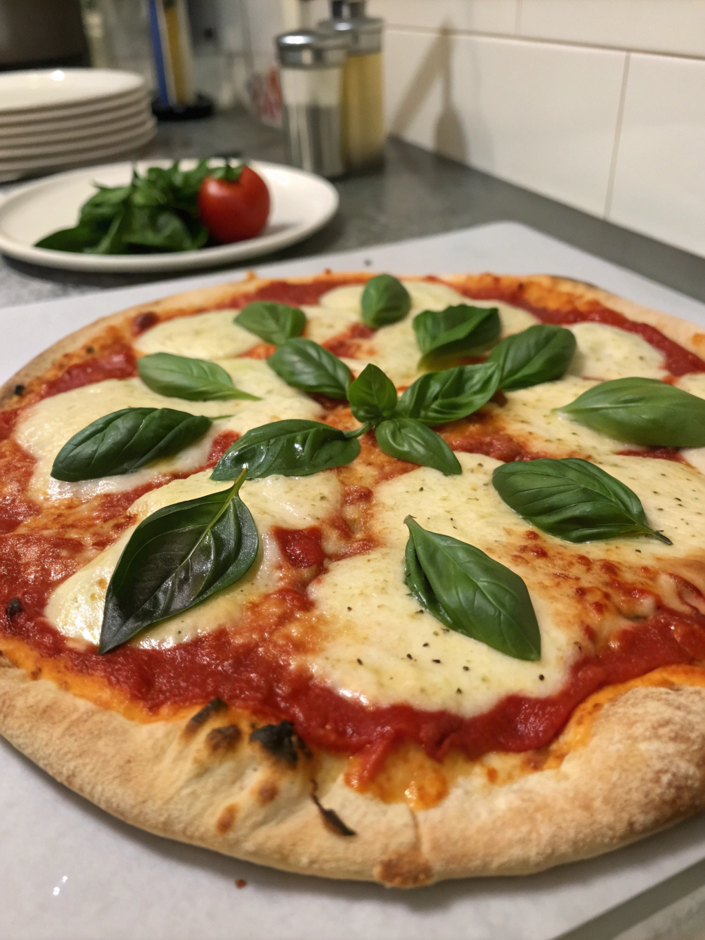 Margherita Pizza with Fresh Basil