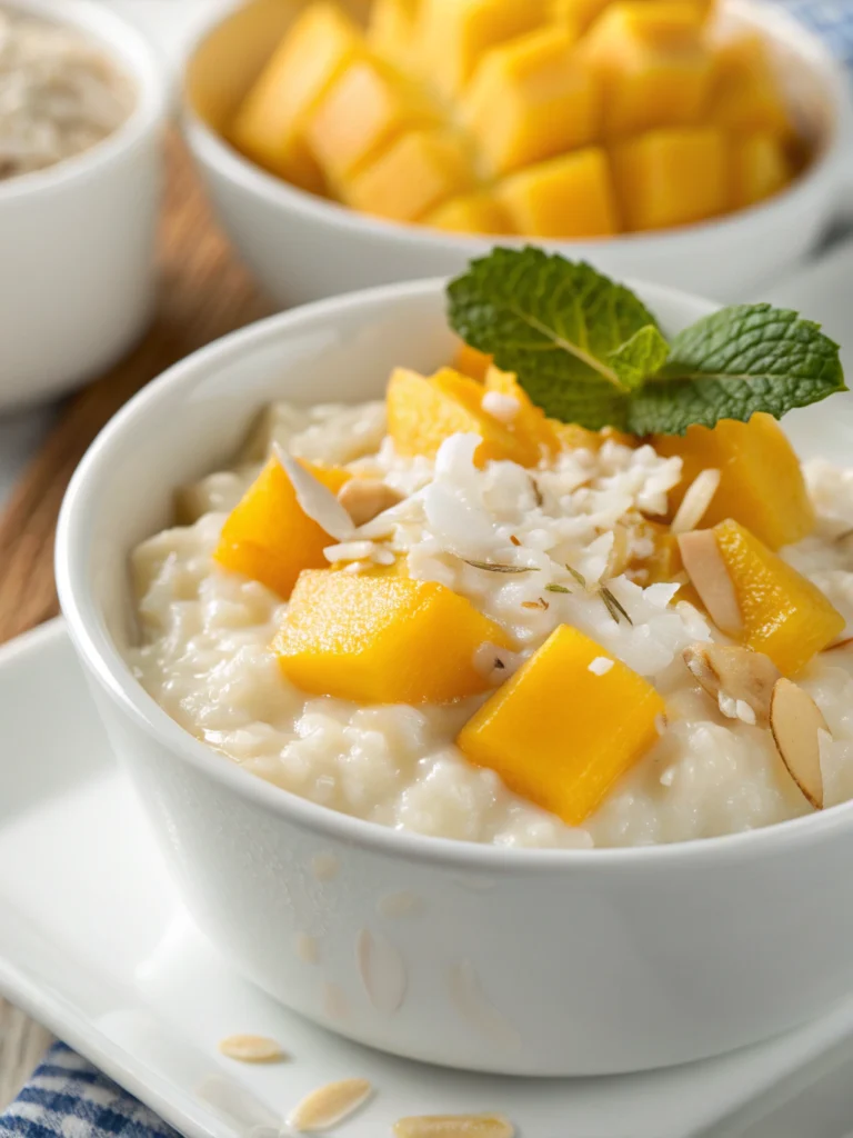 Coconut Mango Rice Pudding