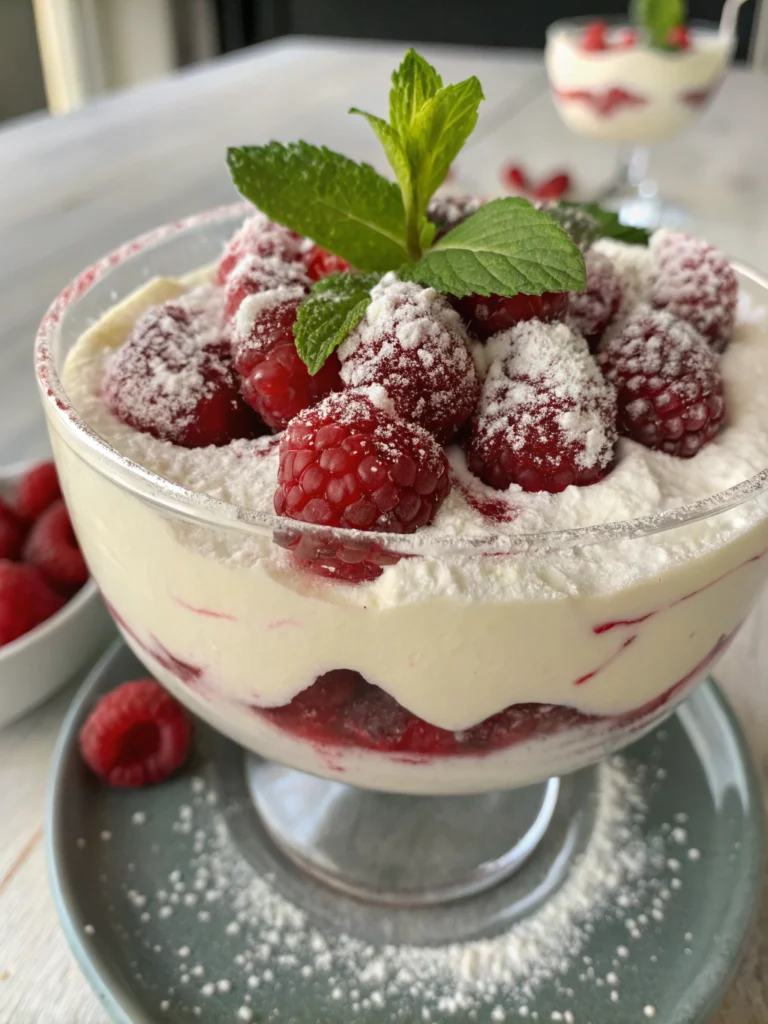 White Chocolate Raspberry Mousse