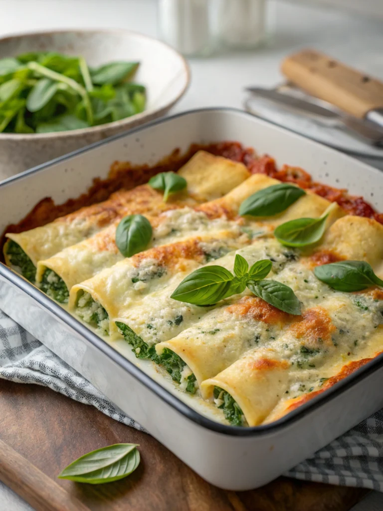 Thermomix Spinach Ricotta Cannelloni