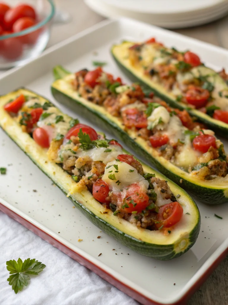 Thermomix Stuffed Zucchini Boats Thermomix Stuffed Zucchini Boats