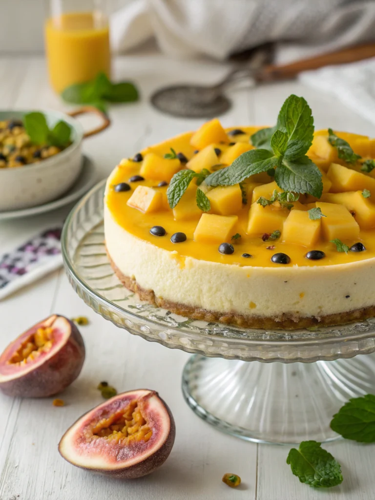 Mango Passionfruit Cheesecake