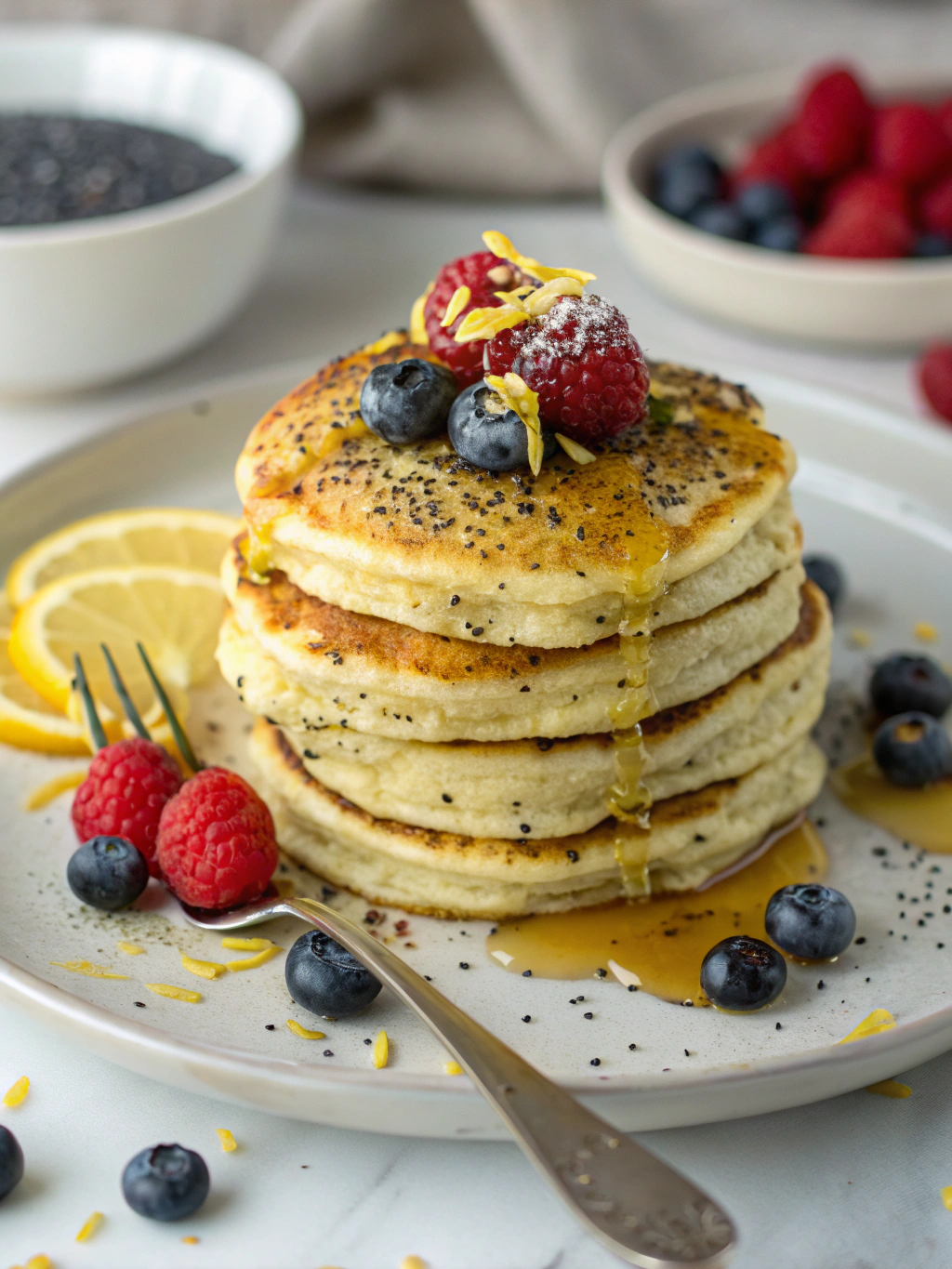 Lemon Poppyseed Pancakes