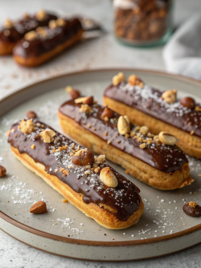 Hazelnut Praline Éclairs