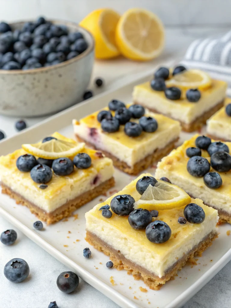 Lemon Blueberry Cheesecake Bars