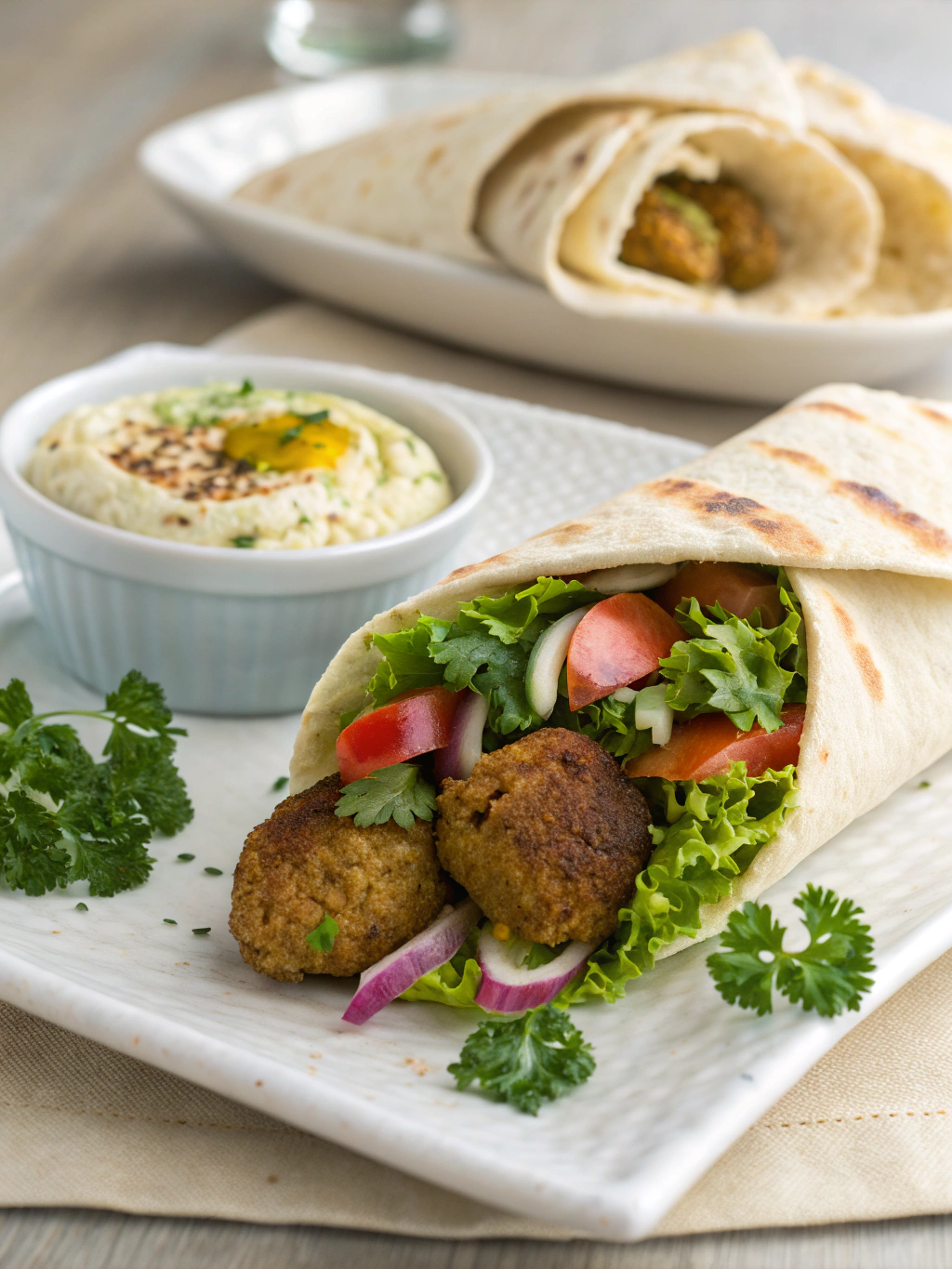 Falafel Wrap with Hummus