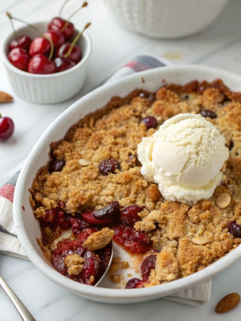 Cherry Almond Crumble
