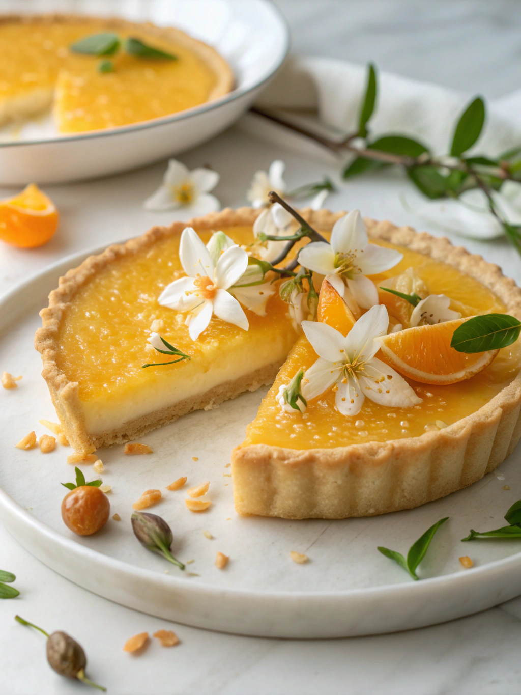 Orange Blossom Crème Tart