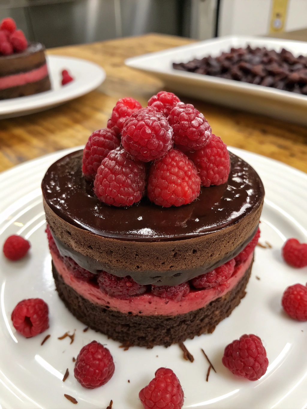 Raspberry Chocolate Truffle Cake