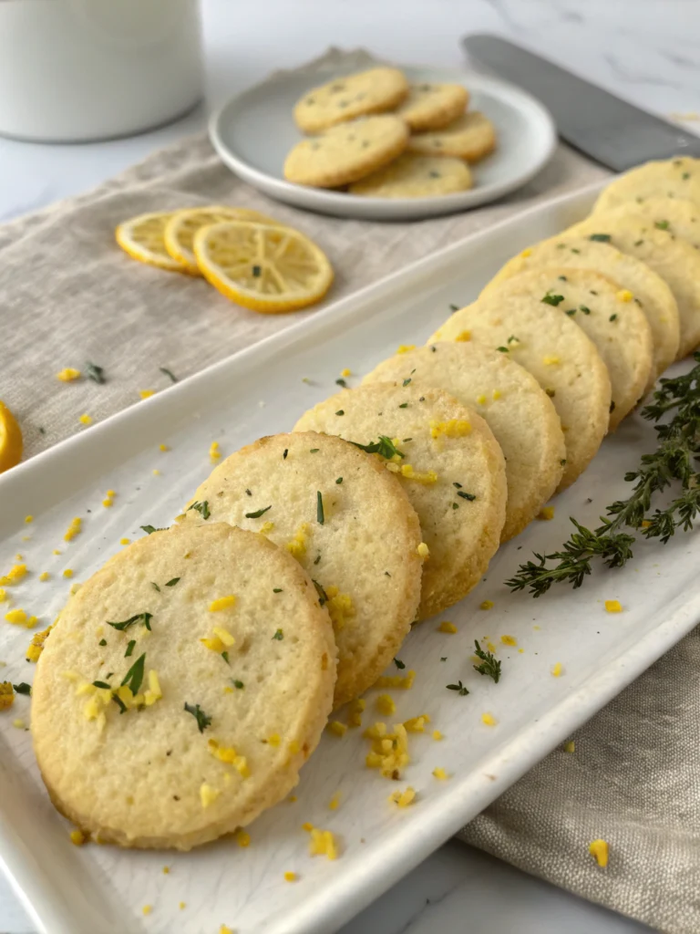 Lemon Thyme Shortbread Cookies