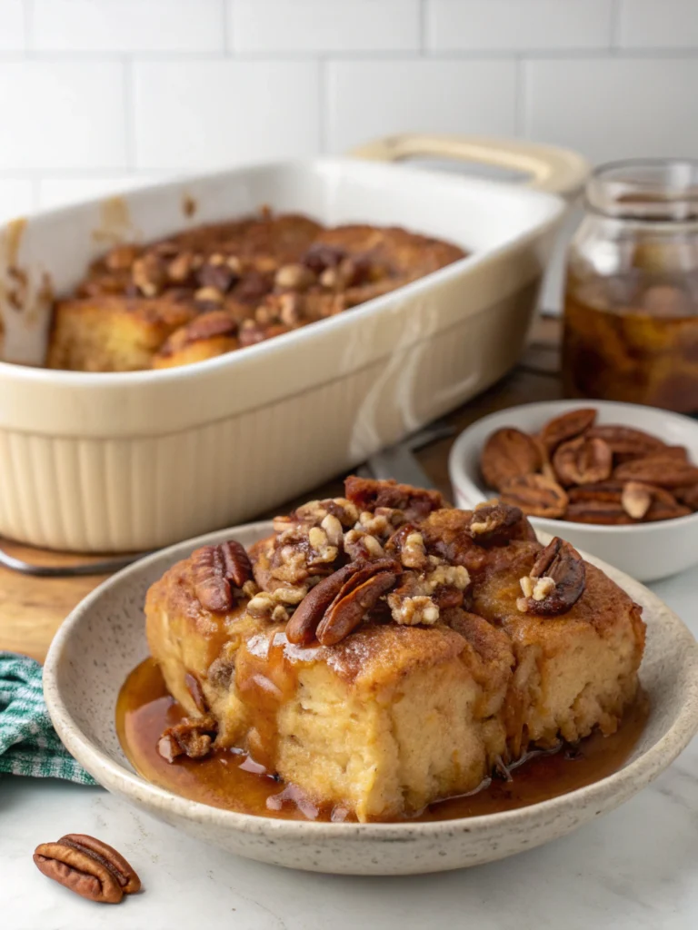 Caramel Pecan Bread Pudding