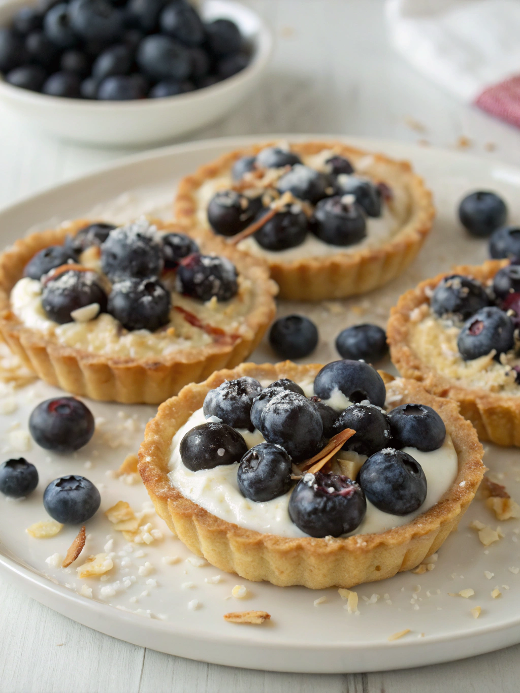Blueberry Coconut Tartlets