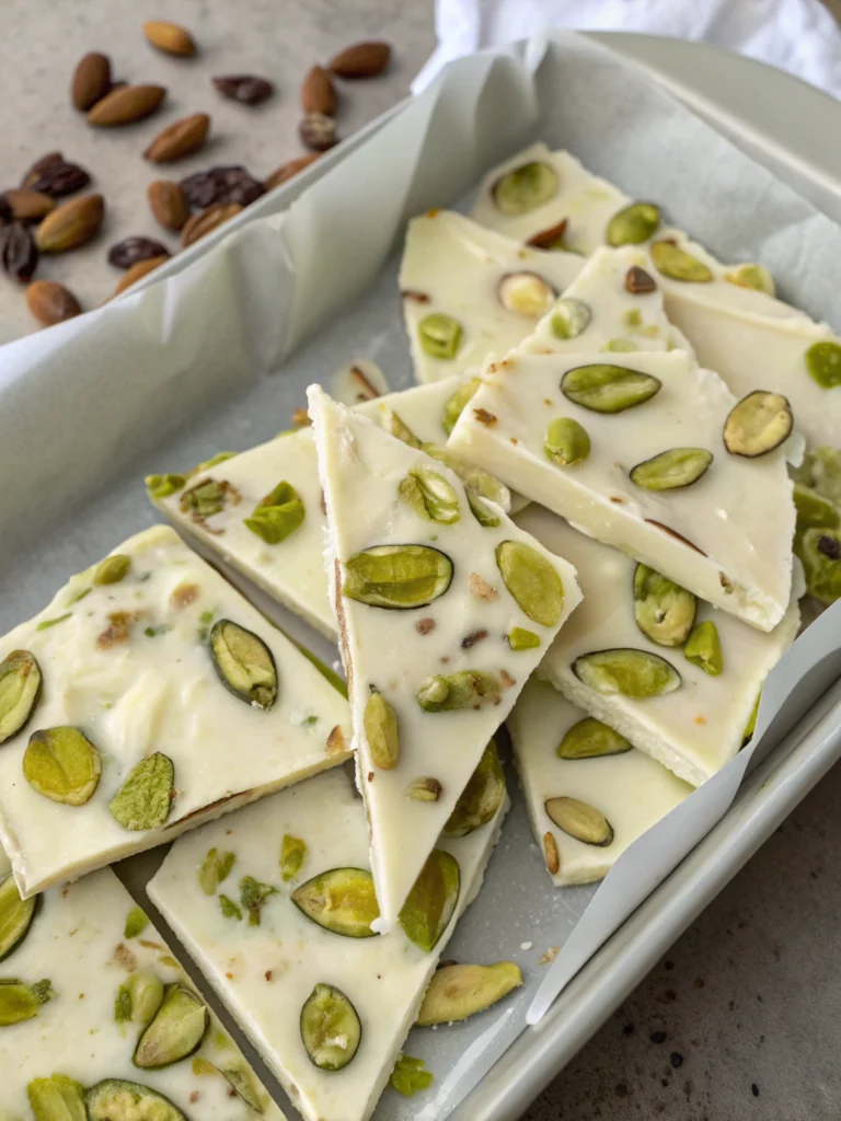 Pistachio White Chocolate Bark Pistachio White Chocolate Bark