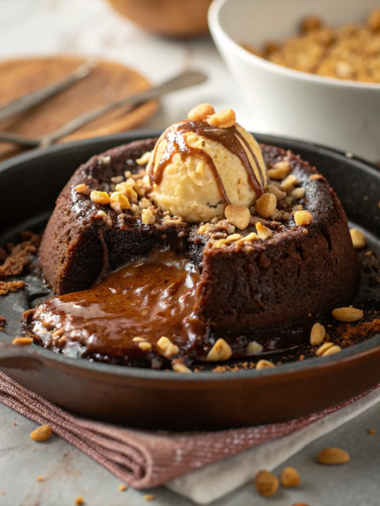 Chocolate Peanut Butter Lava Cake