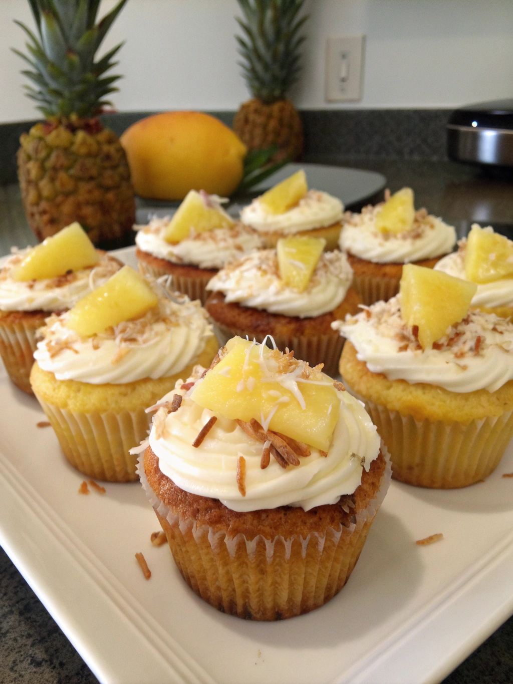 Coconut Pineapple Cupcakes