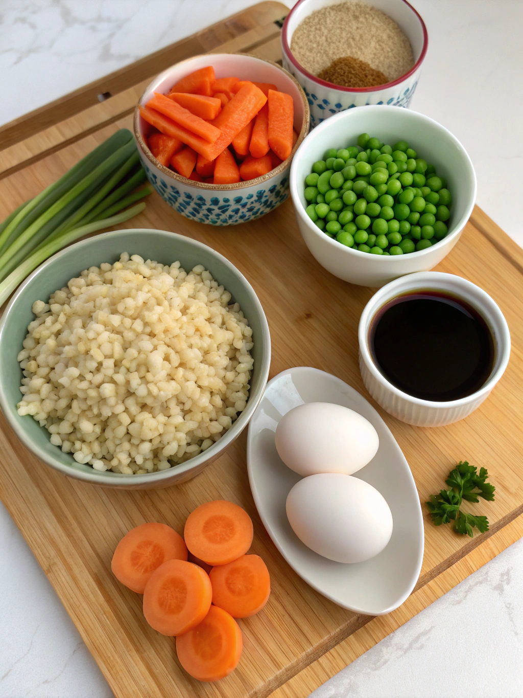 Fried rice lunch recipe ingredients