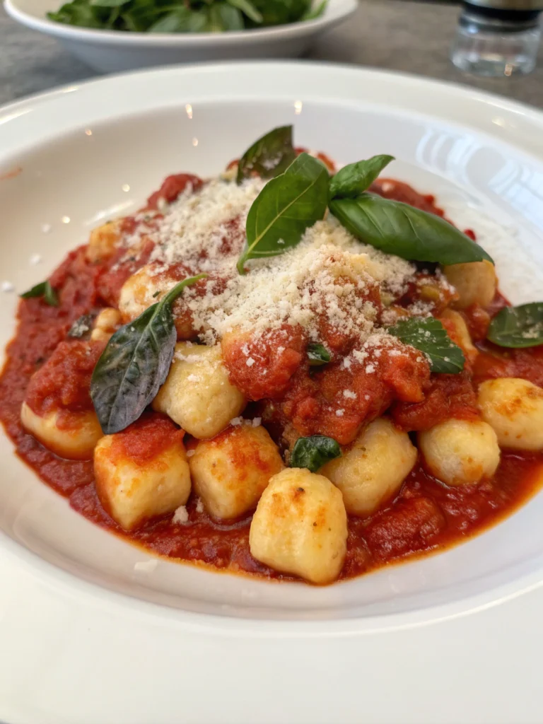 gnocchi with tomato sauce lunch