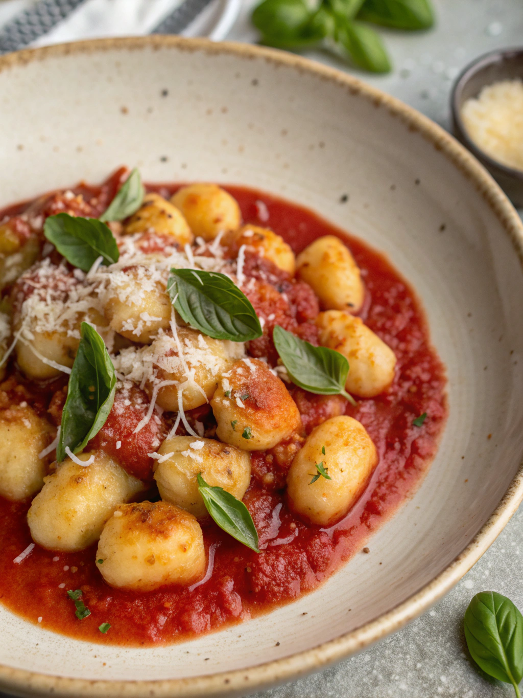 Gnocchi with Tomato Sauce Lunch Ingredients