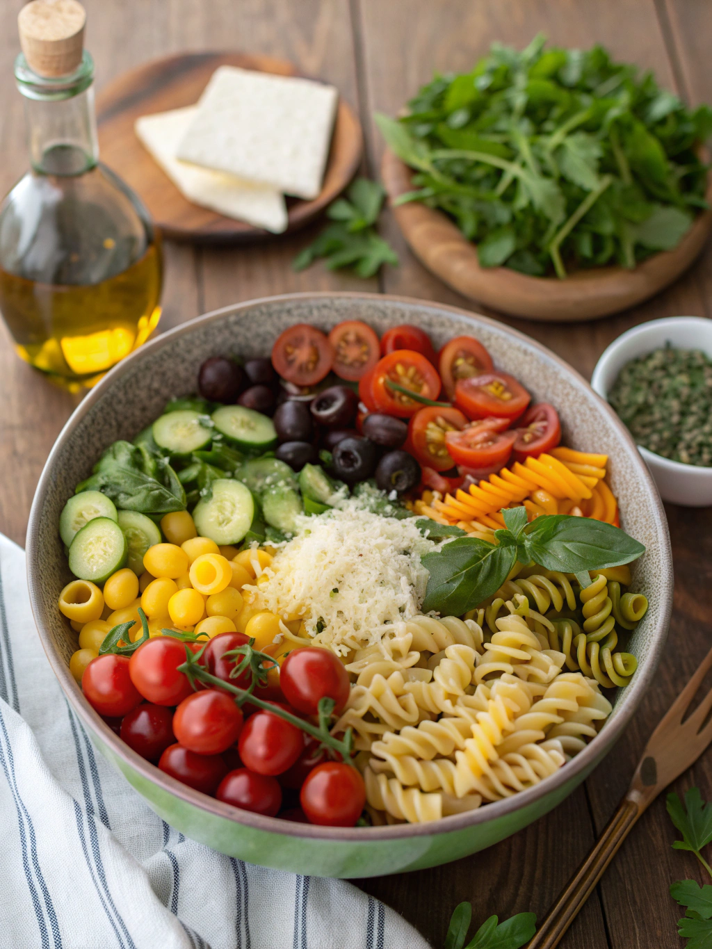pasta salad lunch recipeingredients