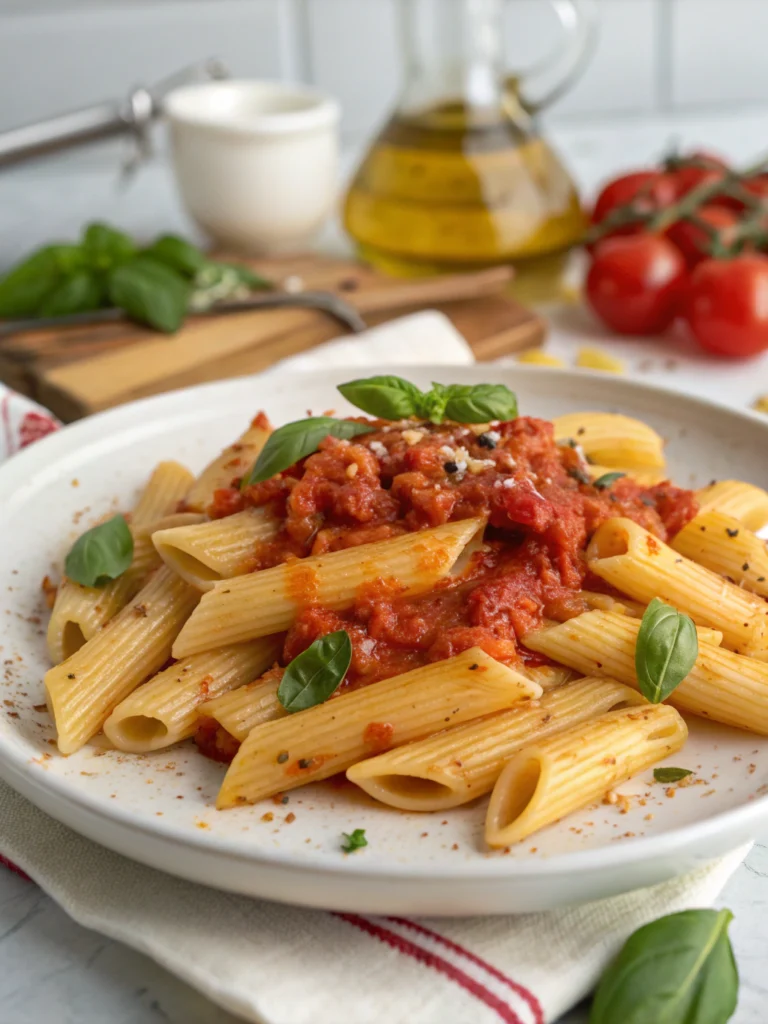 penne arrabbiata for lunch