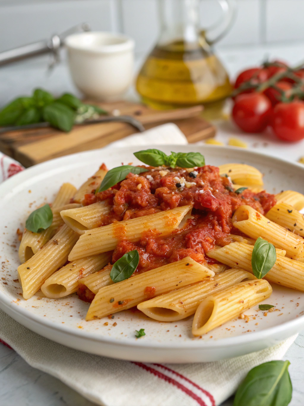 penne arrabbiata for lunch