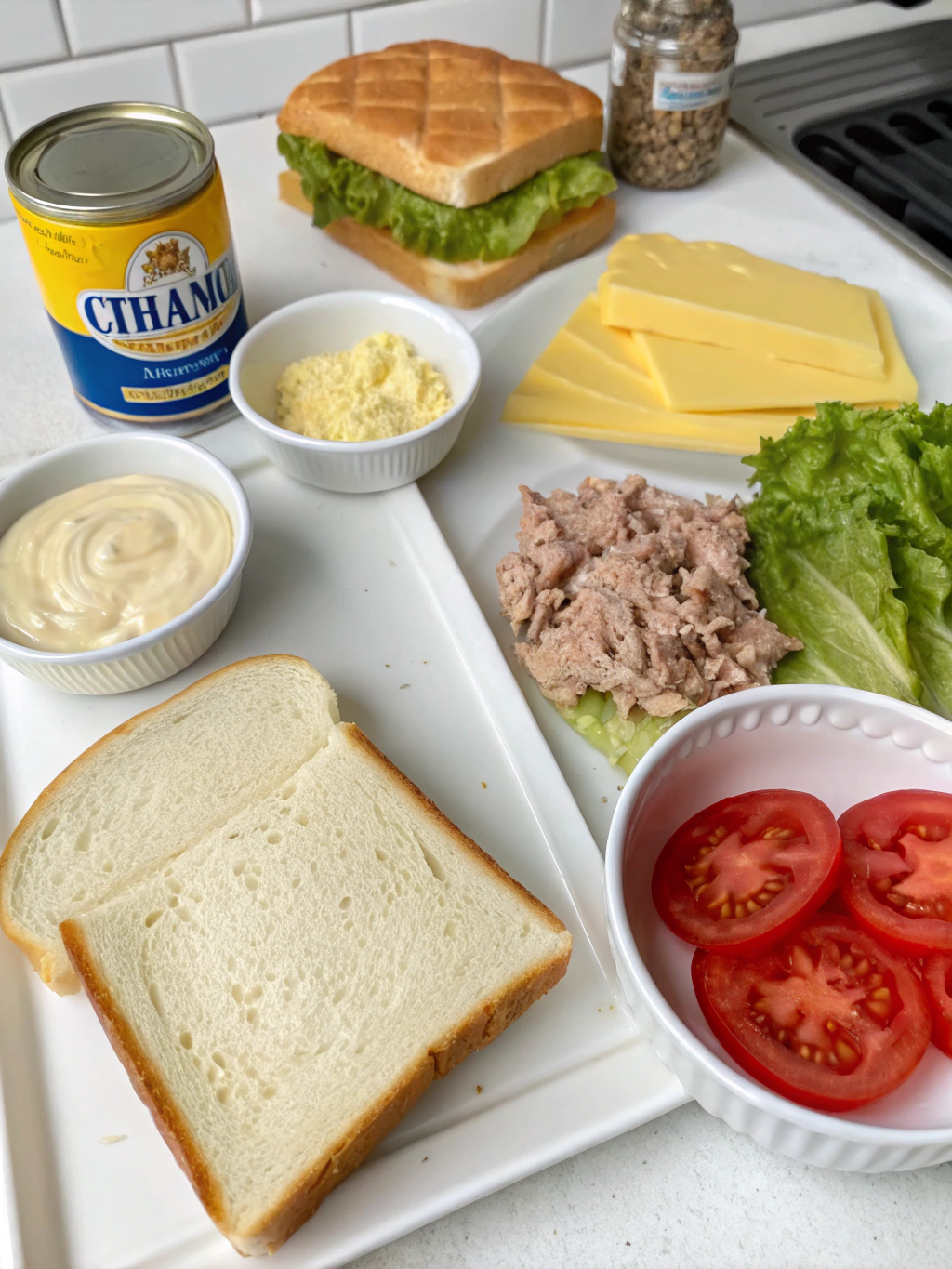 Tuna Melt Lunch Recipe Ingredients